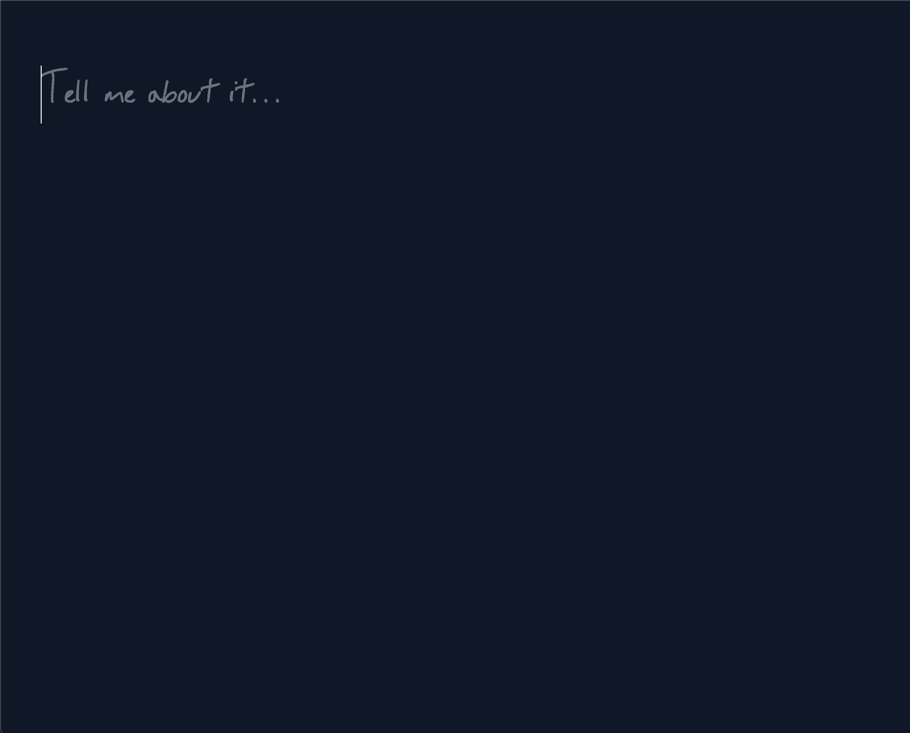 Beautiful writing experience